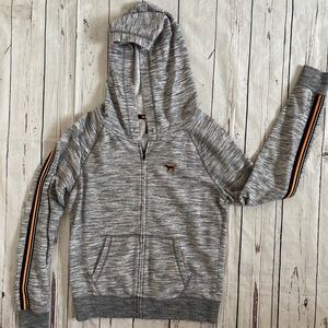 Women’s jacket PINK long sleeve zip up gray medium